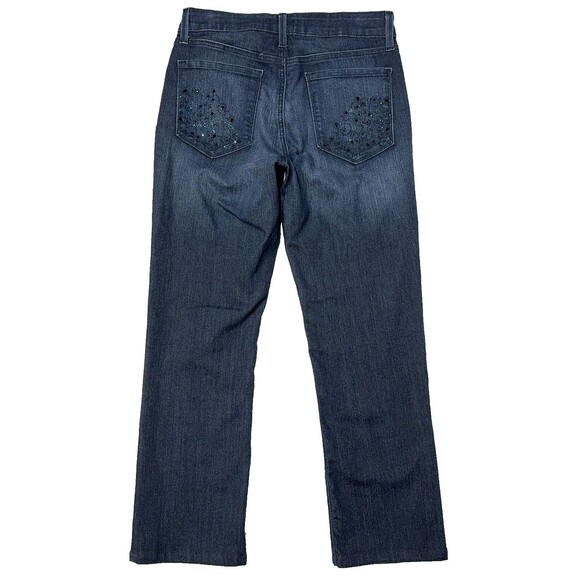 NYDJ Made in USA Bootcut Cropped Dark Wash Jeans Lift Tuck Women's Size 4 (J4) - Picture 2 of 9